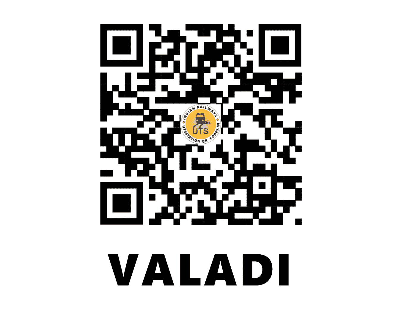 UTS QR Code for VALADI - VLDE - SR (TAMIL NADU)